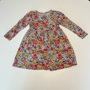 3T Floral Long Sleeve Kids Dress